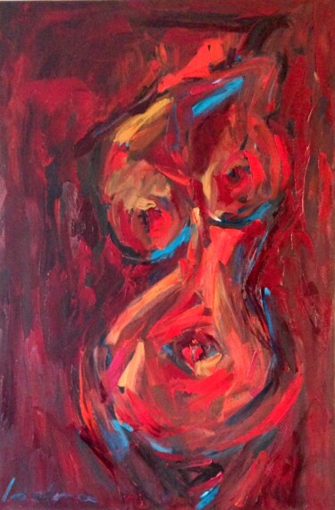 Картина под названием "Timeless Contours" - Roberta Heslop, Подлинное произведение искусства, Масло Установлен на Деревянная…