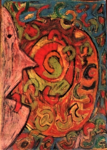 Malerei mit dem Titel "Words" von Roberta De Jorio, Original-Kunstwerk, Acryl