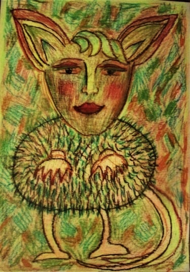 Schilderij getiteld "Animal Soul" door Roberta De Jorio, Origineel Kunstwerk, Pastel