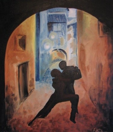 Pittura intitolato "Tango" da Roberta Pagani, Opera d'arte originale