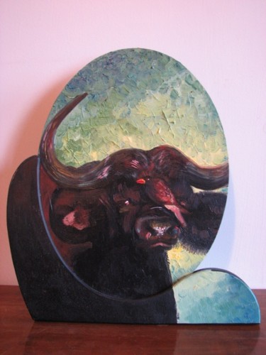 Pittura intitolato "bufalo" da Roberta Pagani, Opera d'arte originale