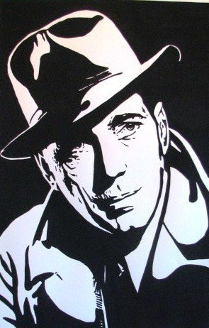 Painting titled "Humphrey Bogart" by Roberta Pagani, Original Artwork