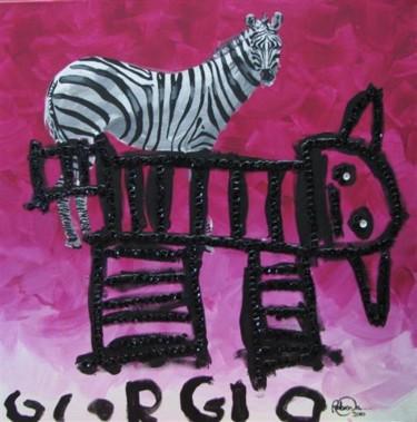 Painting titled "zebra" by Roberta Pagani, Original Artwork