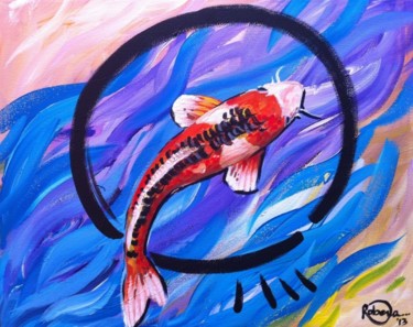 Pittura intitolato "Koi" da Roberta Pagani, Opera d'arte originale