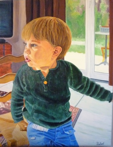 Painting titled "Liam" by Christian Robert, Original Artwork, Oil