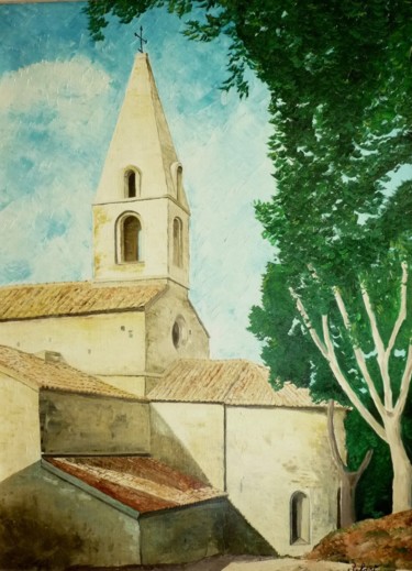 Malerei mit dem Titel "Abbaye du Thoronet" von Christian Robert, Original-Kunstwerk, Öl
