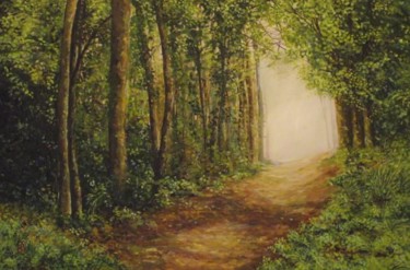 Malarstwo zatytułowany „Sunlight Walk” autorstwa Robert Gary Chestnutt, Oryginalna praca, Olej