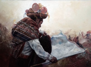 Peinture intitulée "Wifala de Chinchero" par Roberth Singona (El chincherino), Œuvre d'art originale, Huile