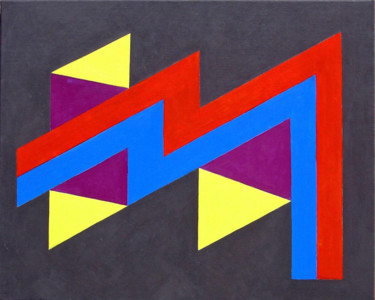 Peinture intitulée "329  GEOMETRIQUE 11" par Robert Marencic, Œuvre d'art originale, Huile