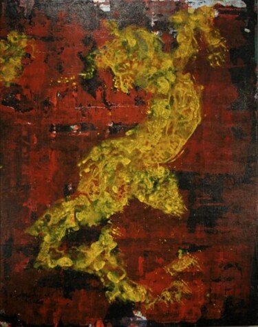 Peinture intitulée "L'hippocampe" par Roberto Agro, Œuvre d'art originale, Acrylique