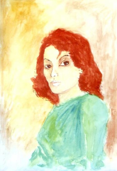 Pintura intitulada "A dama de verde" por Roberto Armorizzi, Obras de arte originais