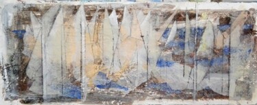 Pittura intitolato "Vele in gara" da Roberto Balducci, Opera d'arte originale, Acrilico Montato su Telaio per barella in leg…