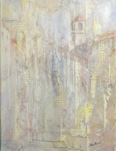 Ζωγραφική με τίτλο "Mastri dal passato,…" από Roberto Balducci, Αυθεντικά έργα τέχνης, Χρωστικές ουσίες Τοποθετήθηκε στο Ξύλ…