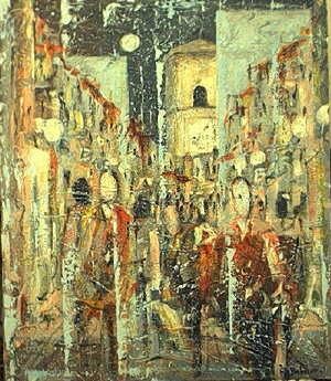 Pittura intitolato "festa a Villafranca…" da Roberto Balducci, Opera d'arte originale, Altro