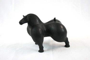 제목이 "Horse"인 조형물 Roberto Barbuti로, 원작, 테라코타