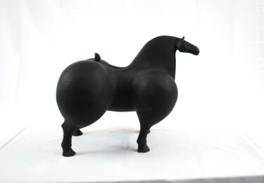 Скульптура под названием "Horse 2" - Roberto Barbuti, Подлинное произведение искусства, Терракота