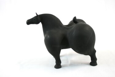 Sculptuur getiteld "Horse 3" door Roberto Barbuti, Origineel Kunstwerk, Terra cotta
