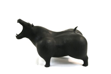 Scultura intitolato "Hippo" da Roberto Barbuti, Opera d'arte originale, Terracotta