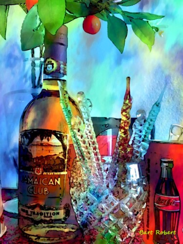 Digital Arts titled "Rum Drink" by Roberto Bartoccini, Original Artwork, Digital Painting