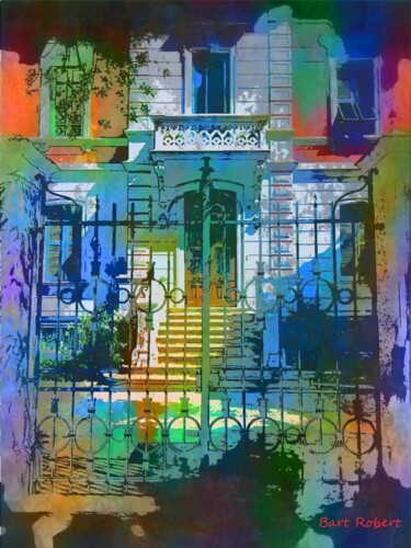 Arte digital titulada "Villa al mare" por Roberto Bartoccini, Obra de arte original, Pintura Digital