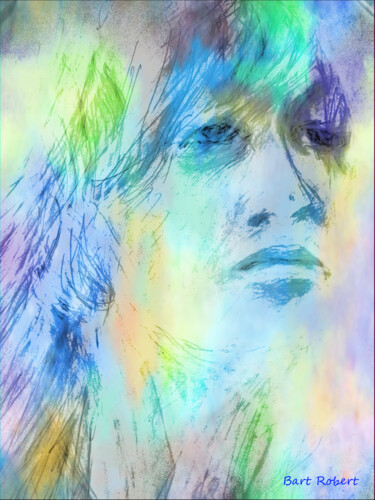 Arte digitale intitolato "Donna volto" da Roberto Bartoccini, Opera d'arte originale, Pittura digitale