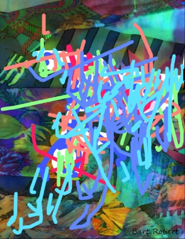 Digitale Kunst mit dem Titel "Intrigue of colors" von Roberto Bartoccini, Original-Kunstwerk, Digitale Malerei