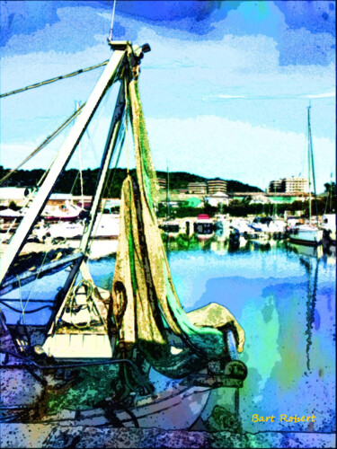 Digital Arts titled "Porto_banchina" by Roberto Bartoccini, Original Artwork, Digital Painting