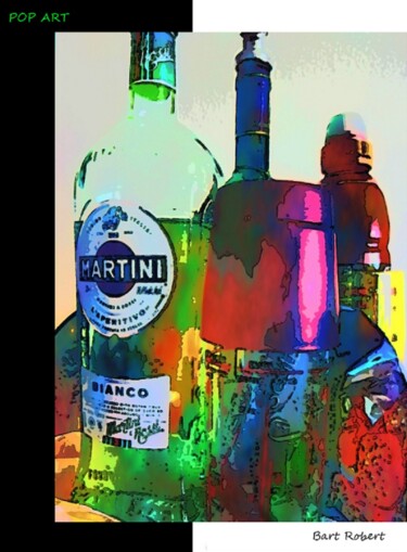 Arts numériques intitulée "Martini & shaker" par Roberto Bartoccini, Œuvre d'art originale, Peinture numérique