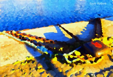 Digital Arts titled "Porto, ancoraggio" by Roberto Bartoccini, Original Artwork, Digital Painting