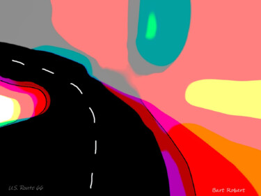 Arts numériques intitulée "U.S. Route 66" par Roberto Bartoccini, Œuvre d'art originale, Peinture numérique