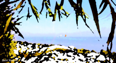 Arte digitale intitolato "Orizzonte dall'isola" da Roberto Bartoccini, Opera d'arte originale, Pittura digitale