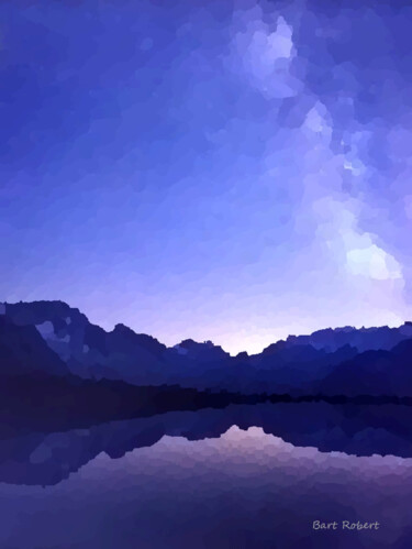 Digital Arts titled "Blue" by Roberto Bartoccini, Original Artwork, Digital Painting