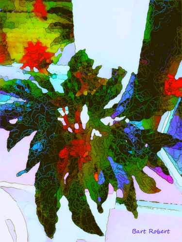 Digital Arts titled "Multicolor flower" by Roberto Bartoccini, Original Artwork, Digital Painting