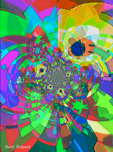 Digital Arts titled "Kaleidoscope" by Roberto Bartoccini, Original Artwork, Digital Painting