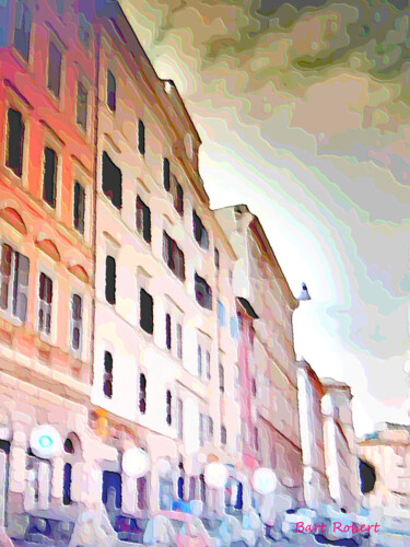 Digital Arts titled "My city - Rome" by Roberto Bartoccini, Original Artwork, Digital Painting