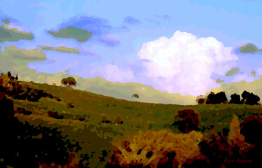 Digital Arts titled "Hill Sweets" by Roberto Bartoccini, Original Artwork, Digital Painting