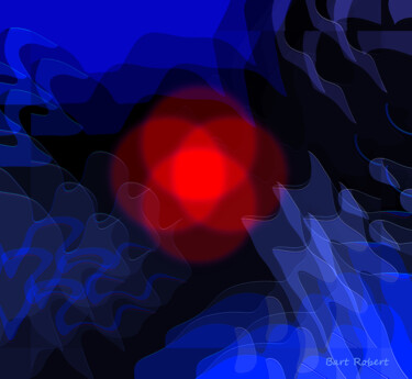 Arte digitale intitolato "Bagliore rosso" da Roberto Bartoccini, Opera d'arte originale, Pittura digitale