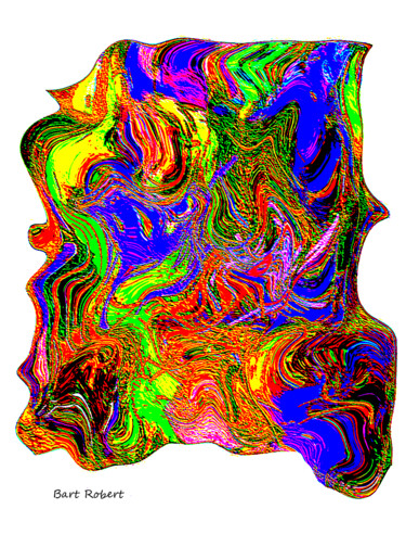 Digitale Kunst mit dem Titel "Form 47" von Roberto Bartoccini, Original-Kunstwerk, Digitale Malerei