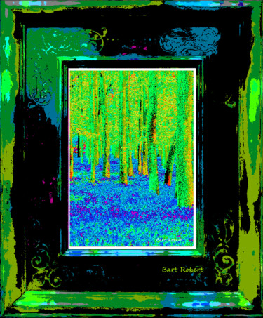 Arte digitale intitolato "Il bosco nel quadro" da Roberto Bartoccini, Opera d'arte originale, Pittura digitale