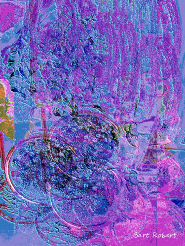 Arte digitale intitolato "Pink blue contrast" da Roberto Bartoccini, Opera d'arte originale, Pittura digitale