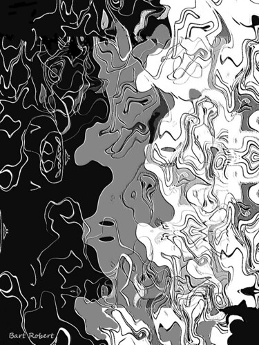 Digital Arts titled "Tavola bianconero 5…" by Roberto Bartoccini, Original Artwork, Digital Painting
