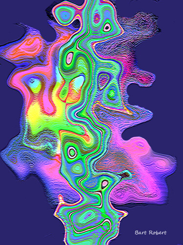 Digitale Kunst mit dem Titel "Neon colors" von Roberto Bartoccini, Original-Kunstwerk, Digitale Malerei