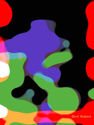 Digitale Kunst getiteld "Fluido colors 20" door Roberto Bartoccini, Origineel Kunstwerk, Digitaal Schilderwerk