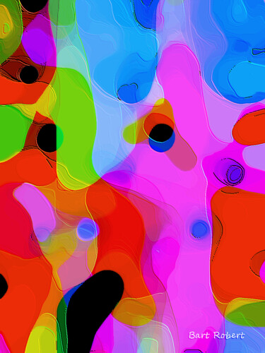 Digitale Kunst mit dem Titel "Colori estate 21" von Roberto Bartoccini, Original-Kunstwerk, Digitale Malerei