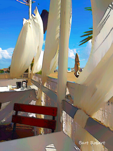 Arts numériques intitulée "Spiaggia chiosco bar" par Roberto Bartoccini, Œuvre d'art originale, Peinture numérique