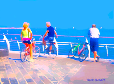 Digital Arts με τίτλο "Bike ride" από Roberto Bartoccini, Αυθεντικά έργα τέχνης, Ψηφιακή ζωγραφική