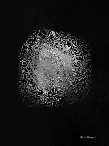 Digitale Kunst mit dem Titel "Meteorite" von Roberto Bartoccini, Original-Kunstwerk, Digitale Malerei