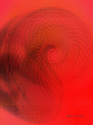 Digital Arts titled "Spirale - Serie Red" by Roberto Bartoccini, Original Artwork, Digital Painting