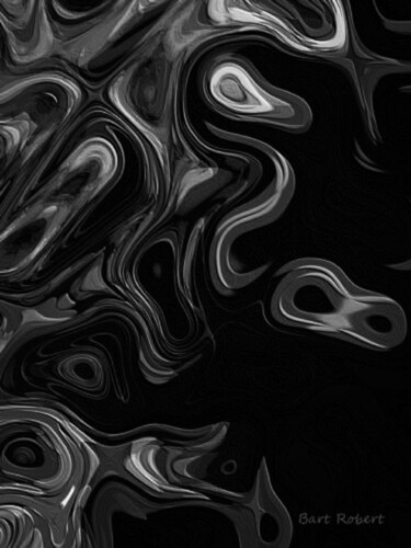 Arts numériques intitulée "Magma black" par Roberto Bartoccini, Œuvre d'art originale, Peinture numérique