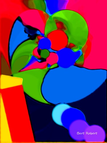 Digitale Kunst mit dem Titel "Cubic design" von Roberto Bartoccini, Original-Kunstwerk, Digitale Malerei